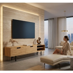 Szafka RTV-60 Drewno Lite Dąb Loft Lakier Rozmiary od 100 cm do 200 cm PREMIUM